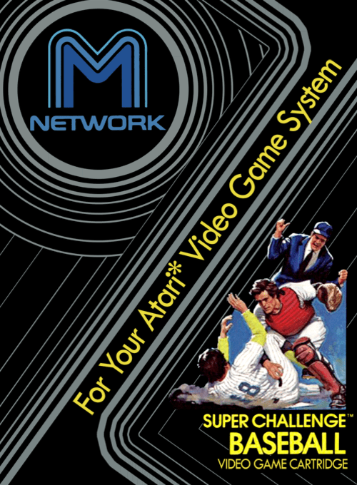 Super Challenge Baseball box art for Atari 2600